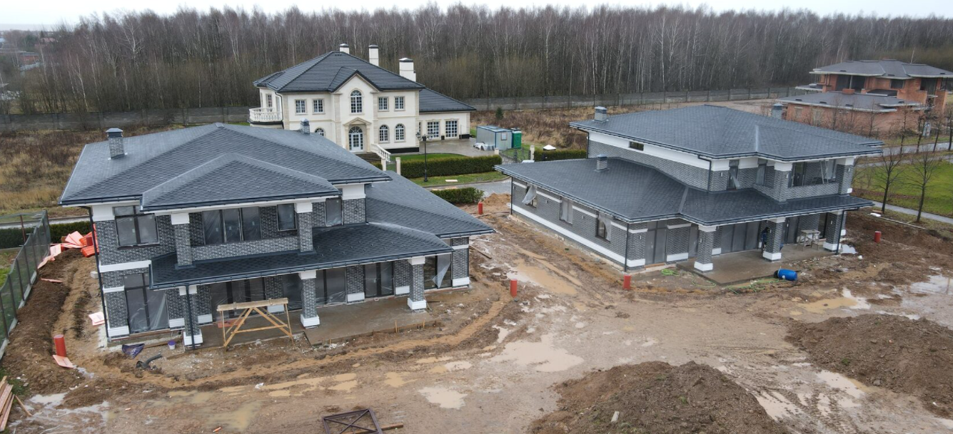 Строительство коттеджа в стиле Райта 434 м. кв. 4 спальни, 5 санузлов.