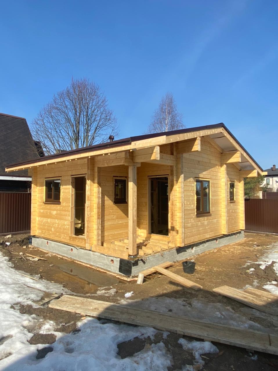 Строительство дома 230 м.кв., и  бани 40 м.кв., из клееного бруса - Солнечногорский рн, дер. Бакеево
