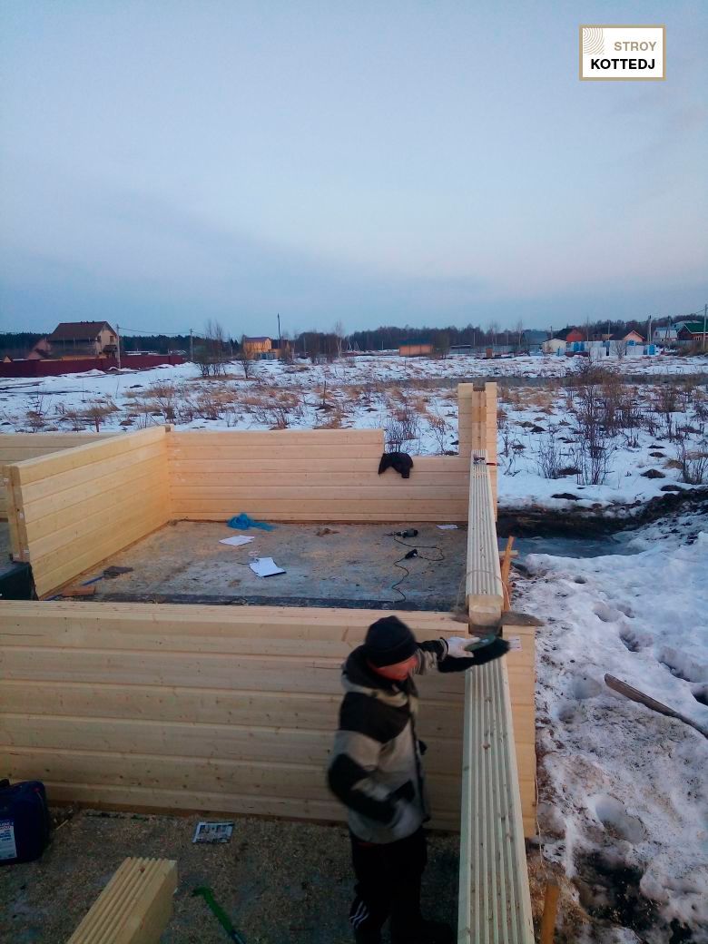 Баня из клееного бруса в поселке "Новые Дворы"
