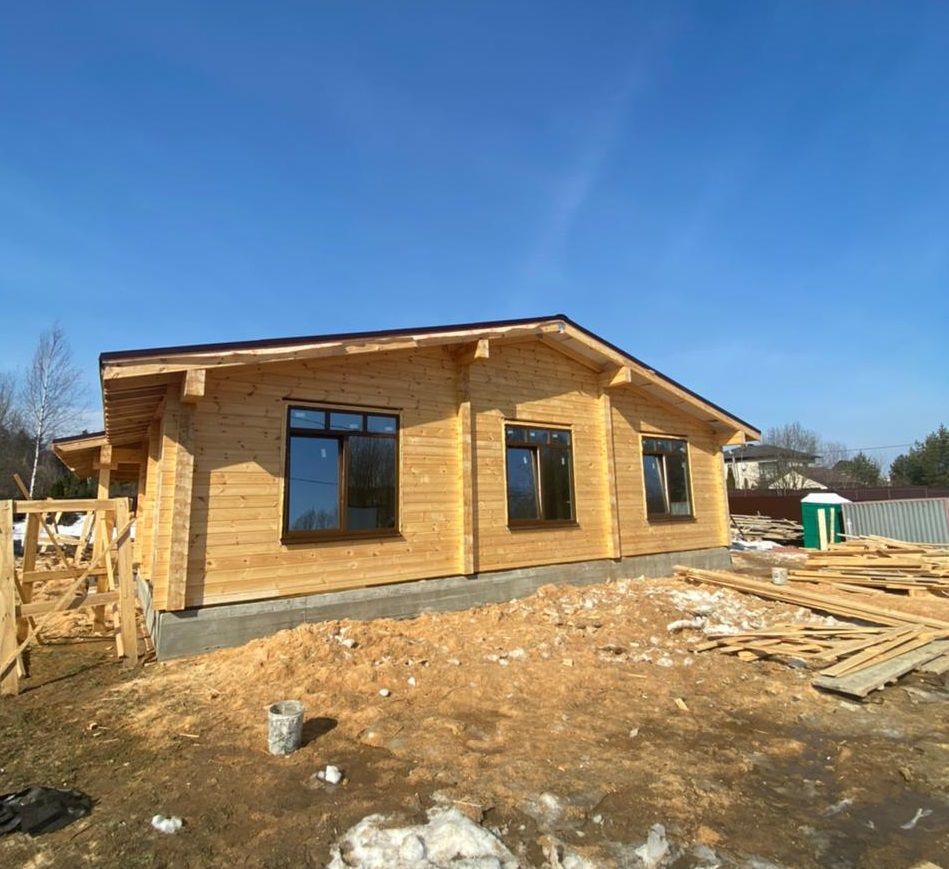 Строительство дома 230 м.кв., и  бани 40 м.кв., из клееного бруса - Солнечногорский рн, дер. Бакеево