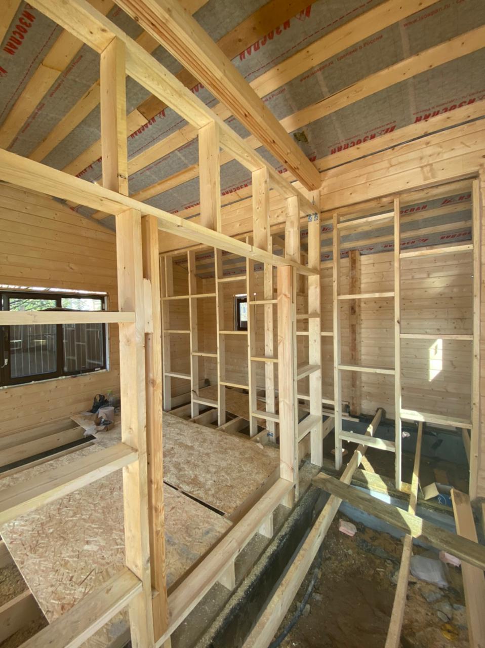 Строительство дома 230 м.кв., и  бани 40 м.кв., из клееного бруса - Солнечногорский рн, дер. Бакеево